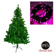 台灣製造 6呎 / 6尺(180cm)豪華版綠聖誕樹 (不含飾品)+100燈LED燈2串(附控制器跳機)-粉紅光 YS-GT06501