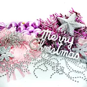 聖誕裝飾配件包組合~銀紫色系 (4~5呎樹適用)(不含聖誕樹)(不含燈)YS-DS045004