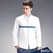<現貨+預購>襯衫薄款簡約造型男士長袖襯衫三色-HeHa-M（白色）