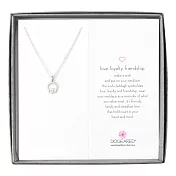 Dogeared love loyalty friendship 銀色蓮花項鍊 愛忠誠友誼