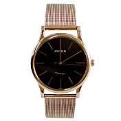 mono 5003B-396 低調奢華米蘭錶帶簡約錶面設計時尚手錶- 玫黑