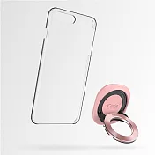 【Rolling Ave.】iCircle Uni iPhone 7 多功能支架保護殼 - 粉色玫瑰金環
