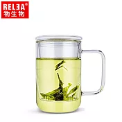 【香港RELEA物生物】420ml君子耐熱玻璃泡茶杯(附濾茶器)