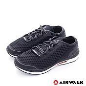 AIRWALK(男) - 輕勢力 雙層彈力網布透氣運動鞋9.5黑