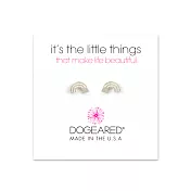 Dogeared 美麗彩虹 Rainbow 銀色耳環 附原廠盒