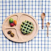 【Homely Zakka】木趣食光日系木質橢圓分隔餐盤(橢圓)