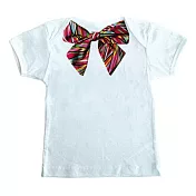 加拿大Electrik Kidz 白色素色T恤with彩色蝴蝶結18-24M