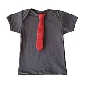 加拿大Electrik Kidz 鐵灰素色T恤with紅色小領帶18-24M