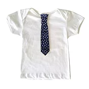 加拿大Electrik Kidz 清新白素色T恤with星星小領帶6-12M