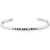 MANTRABAND 美國悄悄話手環 I Can and I Will 我相信我可以 我相信我會 銀色