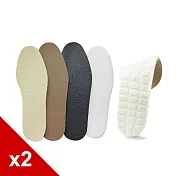 糊塗鞋匠 優質鞋材 C74 臺灣製造 15mmPU氣墊鞋墊(2雙) L/黑色