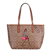 預購【COACH】City系列托特包F57542(棕)