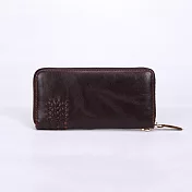 預購【O-ni O-ni】真皮新款多功能手拿包男士長方編織包夾式包MSGJ-9018(2色可選)咖啡色