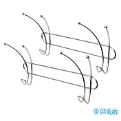 【歐奇納 OHKINA】隨手貼系列 多功能衣物/皮帶領帶置物架 2入(專屬配件不含重複貼掛勾)