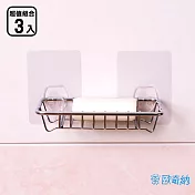 【歐奇納 OHKINA】隨手貼系列 多功能菜瓜布/飾品置物架組 三入組(置物架+方勾2入)