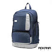 AOKANA奧卡納 輕量防潑水護脊電腦商務後背包 68-090紳士藍