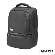 AOKANA奧卡納 輕量防潑水護脊電腦商務後背包 68-091神秘黑