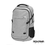 AOKANA奧卡納 輕量防潑水護脊電腦商務後背包 68-094時尚灰