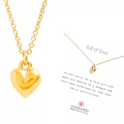 Dogeared 金色愛心項鍊 puffy heart 珍愛邱比特之心 附原廠盒