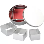 《IBILI》錫盒大小餅乾模6件(方)