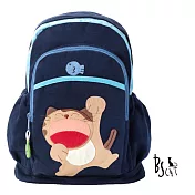 ABS貝斯貓 可愛貓咪手工拼布後揹包 88-207藍
