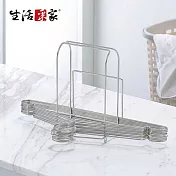 【生活採家】臺灣製304不鏽鋼成人衣架專用收納架#27233