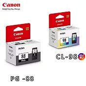 CANON PG88+CL-98 原廠墨水匣組合包 (1黑1彩)