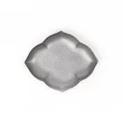 KIHARA 黒砂釉 桔梗小皿