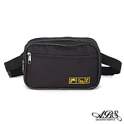 ABS愛貝斯 台灣製造 輕量防潑水兩用式腰包 側背包 (百搭黑) 709