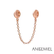 Angemiel安婕米 925純銀珠飾 簡約 安全鍊- 玫瑰金