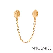 Angemiel安婕米 925純銀珠飾 簡約 安全鍊- 金色