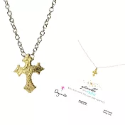 Dogeared 閃亮金十字架sparkle gothic cross銀色許願項鍊附原廠盒