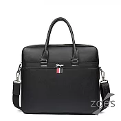 【Zoe’s】頂級牛皮  荔枝紋 英倫紳士兩用公事包(紳士黑)