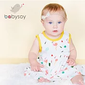 美國 [Babysoy] 有機棉無袖連身洋裝/套裝 305 向日葵黃 6-12M