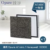 【Opure 臻淨】A1mini 一年份兩層濾網組高效抗敏HEPA負離子空氣清淨機