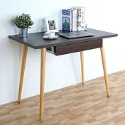 《Homelike》安迪北歐風附抽書桌(兩色可選)胡桃色