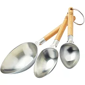 《KitchenCraft》Paul木柄量匙3件