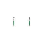 Snatch 迷你微光燈管手作耳環 - 綠色微光 / Snatch Mini Light Handmade Earrings - Green