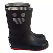 法國BOXBO雨靴-我愛笑瞇瞇(大童/個性黑)EU28個性黑