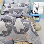 義大利Fancy Belle 雙人純棉防蹣抗菌吸濕排汗兩用被床包組-格林童話