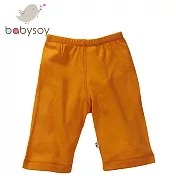 美國 Babysoy  有機棉時尚百搭彈性長褲 526 澄橘  6-12M