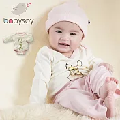 美國 Babysoy  Janey Baby有機棉長袖包屁衣 606 兔子 12-18M