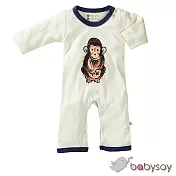 美國 Babysoy  Janey Baby有機棉長袖連身衣 611 猩猩  18-24M