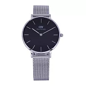 DW Daniel Wellington 經典中的米蘭風格時尚優質腕錶-銀+黑面/32mm-DW00100162