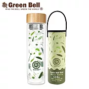 GREEN BELL綠貝 Season雙層玻璃水瓶500ml 涼夏綠