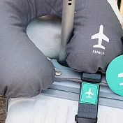 【FENICE】LINE-UP飛機造型旅行用頸枕-灰 外出方便好幫手!!