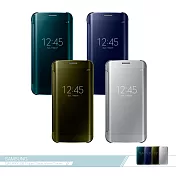 Samsung三星 原廠Galaxy S6 edge G925專用 全透視鏡面感應皮套 Clear View 智慧側掀黑色