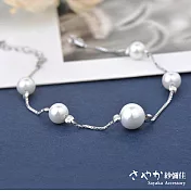【Sayaka紗彌佳】925純銀 靜謐珍珠 單層手鍊
