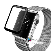 嚴選奇機膜 升級版 Apple Watch Series 1,2,3 全螢幕滿版 3D曲面 9H鋼化玻璃膜 38mm