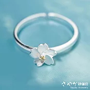 【Sayaka紗彌佳】純銀文創風格櫻之物語開口戒